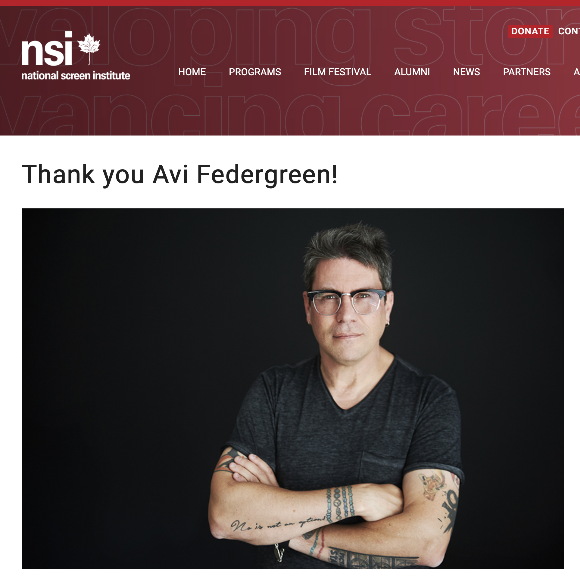NSI Canada: Thank you Avi Federgreen!